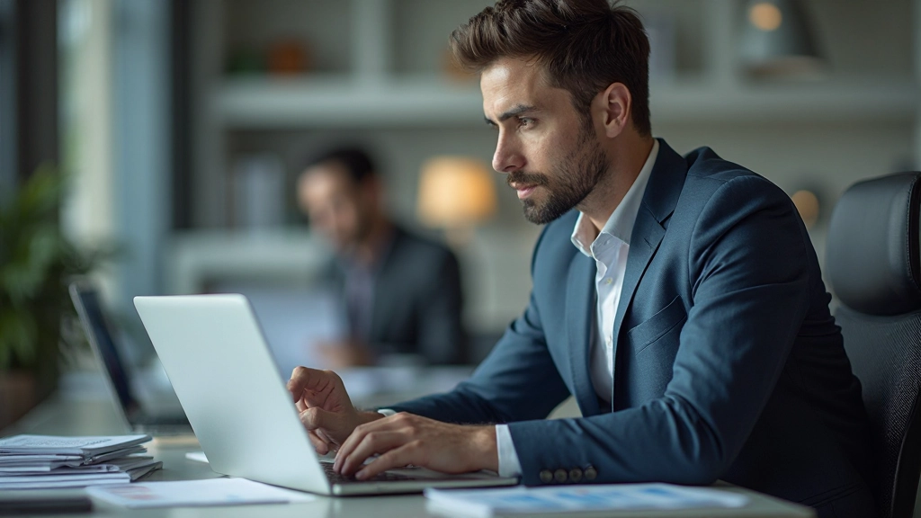 Маркетолог анализирует метрики эффективности на графиках